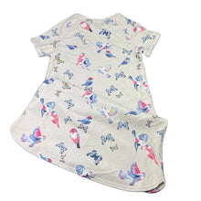 Load image into Gallery viewer, Girls H&amp;M, casual short sleeve dress, birds, EUC, size 9-10, L: 75cm