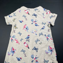 Load image into Gallery viewer, Girls H&amp;M, casual short sleeve dress, birds, EUC, size 9-10, L: 75cm