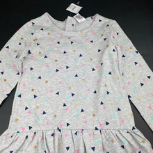 Load image into Gallery viewer, Girls Target, cotton long sleeve casual dress, NEW, size 7, L: 64cm approx