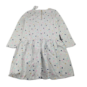 Girls Target, cotton long sleeve casual dress, NEW, size 7, L: 64cm approx