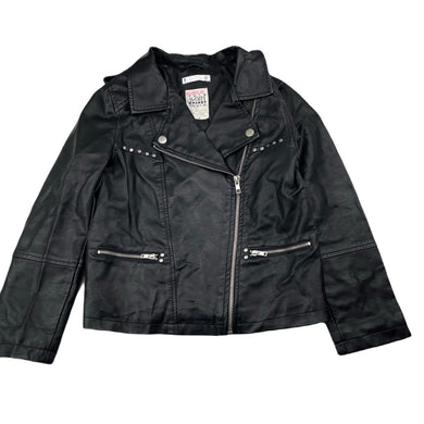 Girls Target, black faux leather jacket, GUC, size 7,  