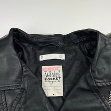 Load image into Gallery viewer, Girls Target, black faux leather jacket, GUC, size 7,  
