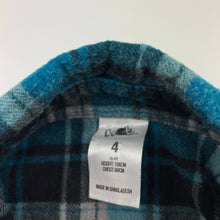 Load image into Gallery viewer, Boys H&amp;T, flannel cotton long sleeve shirt, GUC, size 4,  