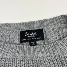 Load image into Gallery viewer, Girls Bardot Junior, grey knitted cotton sweater / jumper, GUC, size 16,  