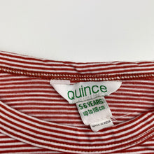Load image into Gallery viewer, Girls Quince, striped organic cotton top, EUC, size 5-6,  