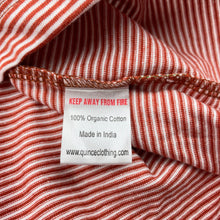 Load image into Gallery viewer, Girls Quince, striped organic cotton top, EUC, size 5-6,  