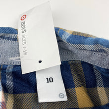 Load image into Gallery viewer, Boys Target, checked cotton long sleeve shirt, NEW, size 10,  