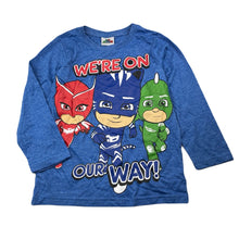 Load image into Gallery viewer, unisex PJ Masks, soft feel long sleeve tee / top, EUC, size 5,  