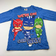 Load image into Gallery viewer, unisex PJ Masks, soft feel long sleeve tee / top, EUC, size 5,  