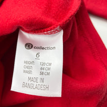 Load image into Gallery viewer, unisex B Collection, red fleece lined sweater / jumper, EUC, size 6,  