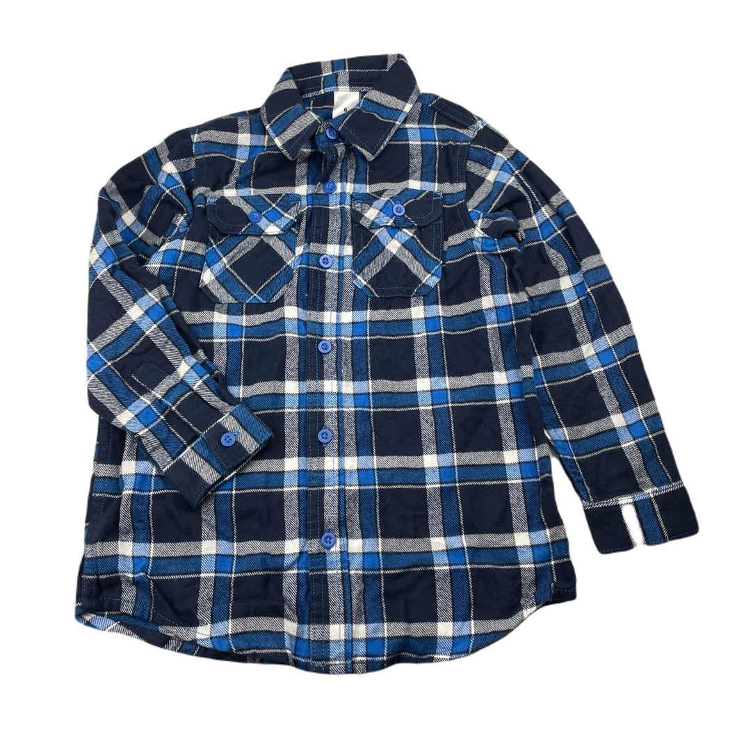 Boys Target, flannel cotton long sleeve shirt, EUC, size 6,  