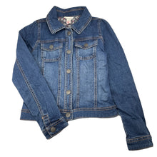 Load image into Gallery viewer, Girls Monsoon, lightweight stretch denim jacket, GUC, size 10-12,  