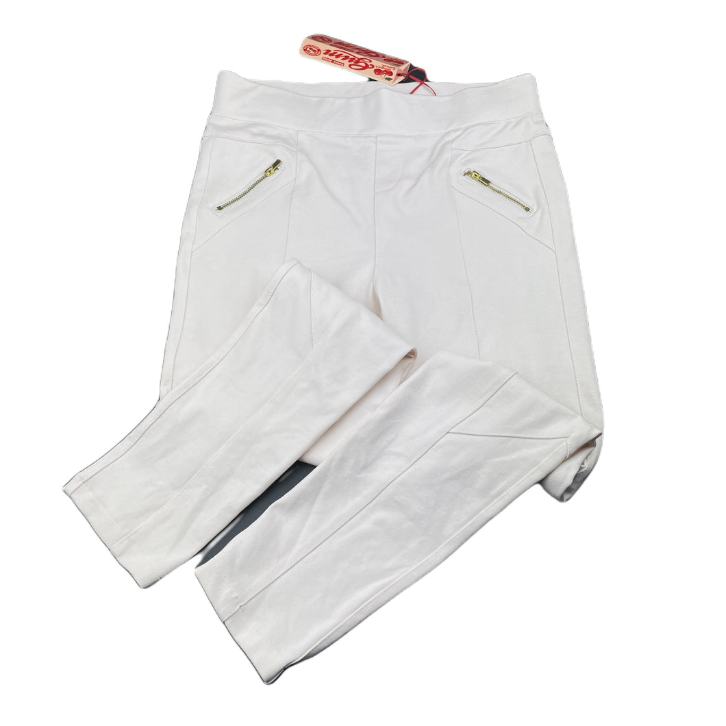 Girls Gum, cream stretchy pants / leggings, elasticated, Inside leg: 63cm, NEW, size 14,  