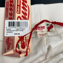 Load image into Gallery viewer, Girls Gum, cream stretchy pants / leggings, elasticated, Inside leg: 63cm, NEW, size 14,  