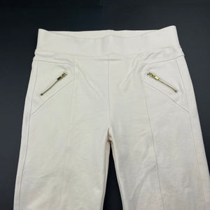Girls Gum, cream stretchy pants / leggings, elasticated, Inside leg: 63cm, NEW, size 14,  