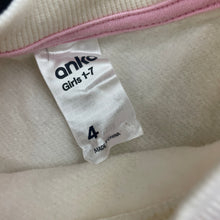 Load image into Gallery viewer, Girls Anko, fleece lined sweater / jumper, wands, light mark back right cuff, FUC, size 4,  