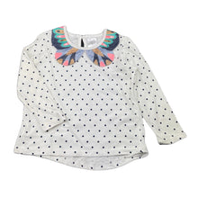 Load image into Gallery viewer, Girls Target, cotton long sleeve top, giltter collar, EUC, size 2,  