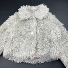 Load image into Gallery viewer, Girls Pumpkin Patch, grey faux fur jacket / coat, GUC, size 5,  