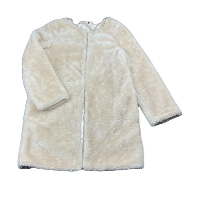 Girls Origami, faux fur jacket / coat, 5 hook fasten, L: 59cm, GUC, size 7,  