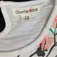 Load image into Gallery viewer, Girls Charlie &amp; Me, cotton long sleeve top, flowers, EUC, size 10,  
