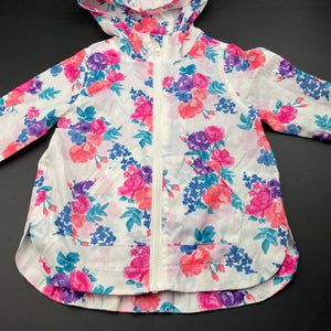 Girls Emerson, lightweight floral spray jacket / coat, GUC, size 3,  