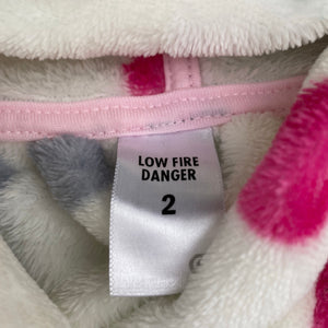 Girls Target, soft fleece dressing gown / bath robe, EUC, size 2,  