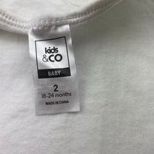 Load image into Gallery viewer, unisex Kids &amp; Co, white cotton long sleeve tee/top, FUC, size 2,  