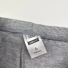 Load image into Gallery viewer, Girls Kids &amp; Co, grey marle leggings, Inside leg: 45cm, EUC, size 6,  