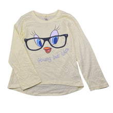 Load image into Gallery viewer, Girls LOONEY TUNES, Tweety Pie cotton long sleeve top, FUC, size 7,  