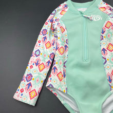 Load image into Gallery viewer, Girls Piping Hot, thick long sleeve swim one-piece, EUC, size 4,  