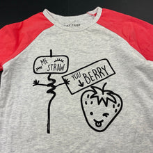 Load image into Gallery viewer, Girls TINY TRIBE, stretchy long sleeve tee/top, strawberry, EUC, size 4,  