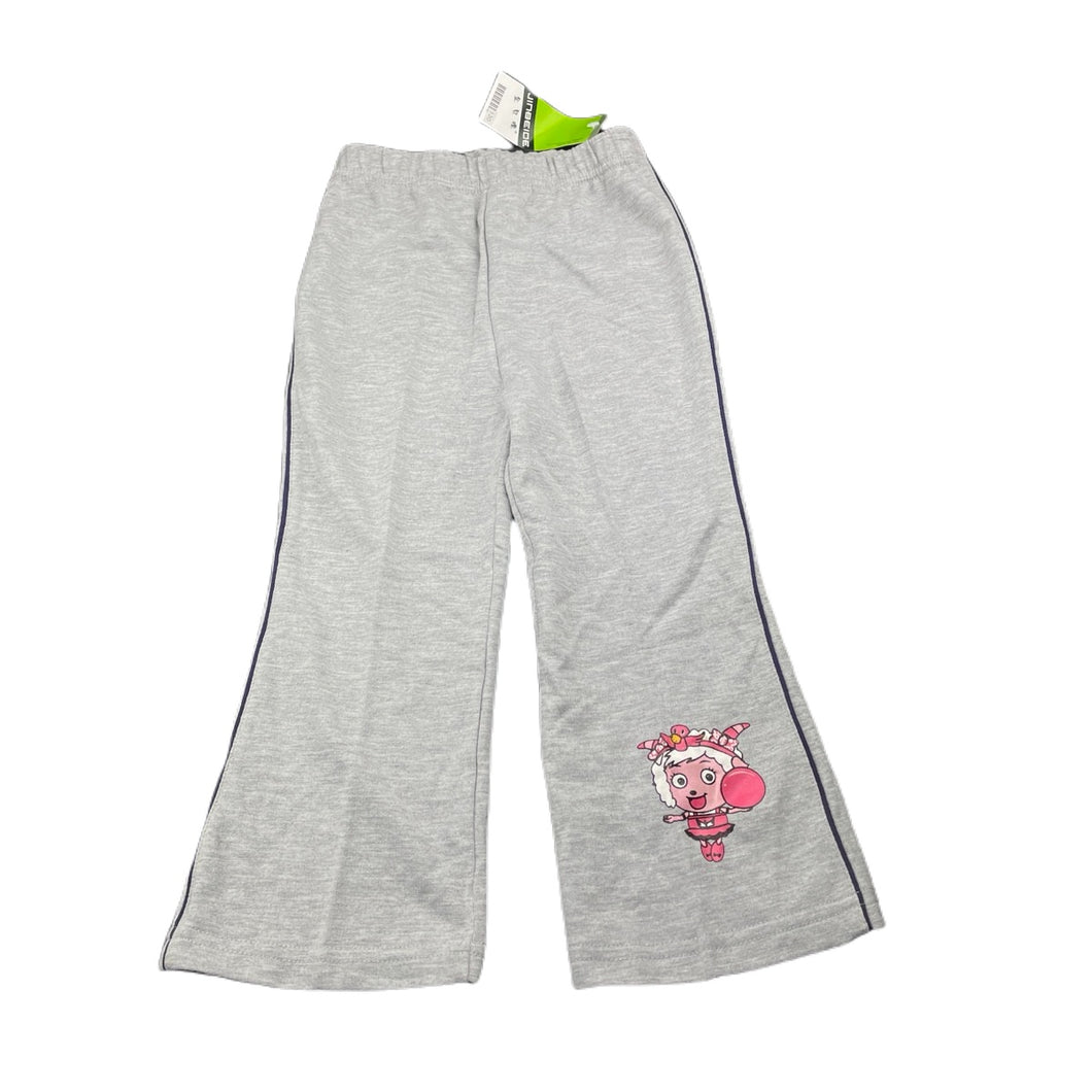 Girls JINBEIDE, grey marle casual pants, elasticated, Inside leg: 37cm, NEW, size 5-6,  