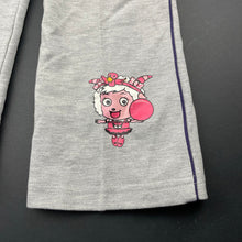 Load image into Gallery viewer, Girls JINBEIDE, grey marle casual pants, elasticated, Inside leg: 37cm, NEW, size 5-6,  