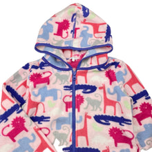 Load image into Gallery viewer, Girls Mix Kids, fleece zip up hooded jacket, GUC, size 6,  