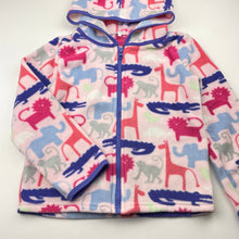 Load image into Gallery viewer, Girls Mix Kids, fleece zip up hooded jacket, GUC, size 6,  