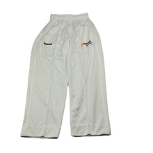 Load image into Gallery viewer, Boys white, cricket pants, elasticated, Inside leg: 47cm, FUC, size 6,  