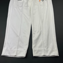 Load image into Gallery viewer, Boys white, cricket pants, elasticated, Inside leg: 47cm, FUC, size 6,  