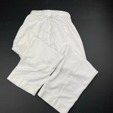 Load image into Gallery viewer, Boys white, cricket pants, elasticated, Inside leg: 47cm, FUC, size 6,  