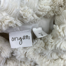 Load image into Gallery viewer, Girls Origami, cream faux fur jacket / coat, L: 41cm, GUC, size 2,  