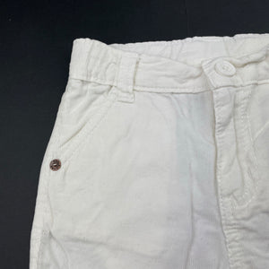 Boys COOL KIDS, white corduroy cotton shorts, adjustable, GUC, size 3-4,  