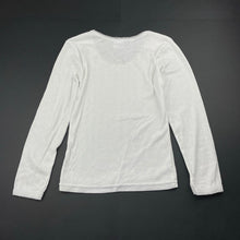 Load image into Gallery viewer, Girls Mango, white long sleeve pyjama top, FUC, size 10,  