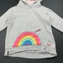 Load image into Gallery viewer, Girls Target, grey cotton hoodie sweater, rainbow, FUC, size 5,  