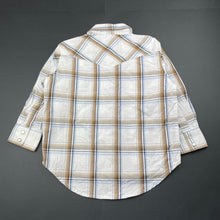 Load image into Gallery viewer, Boys Wrangler, checked cotton long sleeve shirt, marks back left cuff, FUC, size 2,  