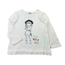 Load image into Gallery viewer, Girls HAPPY CASTLE, cotton long sleeve tee/top, marks left cuff, FUC, size 3,  