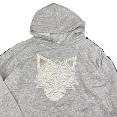 unisex Target, grey marle cotton hoodie sweater, wolf, GUC, size 16,  