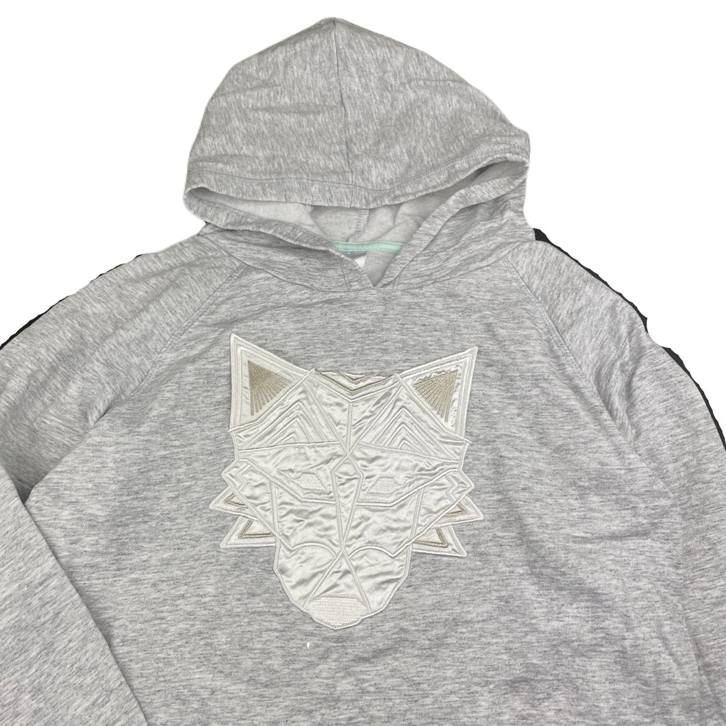 unisex Target, grey marle cotton hoodie sweater, wolf, GUC, size 16,  