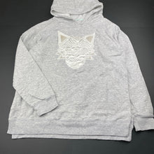 Load image into Gallery viewer, unisex Target, grey marle cotton hoodie sweater, wolf, GUC, size 16,  