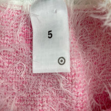 Load image into Gallery viewer, Girls Target, fluffy stretchy sweater / jumper, discolouration left sleeve, FUC, size 5,  