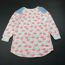 Load image into Gallery viewer, Girls hide &amp; SEEK, cotton long sleeve tunic top, swans, L: 50cm, EUC, size 7,  