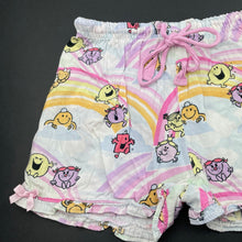 Load image into Gallery viewer, Girls Peter Alexander, Mr Men Little Miss cotton pyjama shorts, GUC, size 2,  